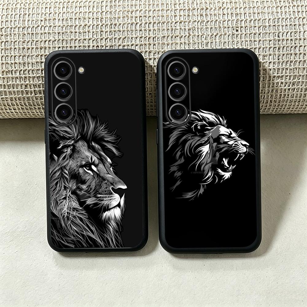 Samsung Galaxy S25 - جراب هاتف بتصميم أسد ملكي أنيق