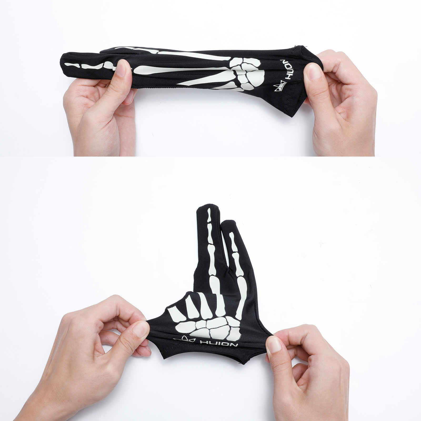 قفاز Huion Skeleton ذو إصبعين  - مراجعة Drawing Glove Artist وسعره