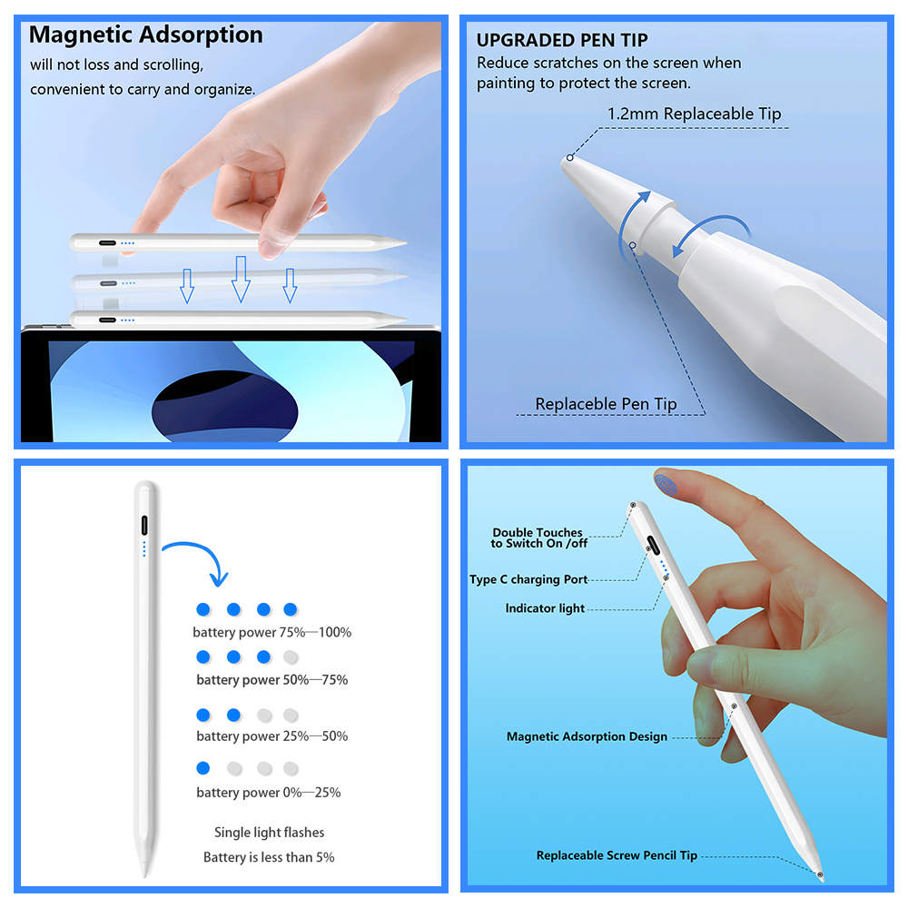 قلم ستايلس لأجهزة آيباد 2025،  - مراجعة Tablet Accessories For Kids وسعره
