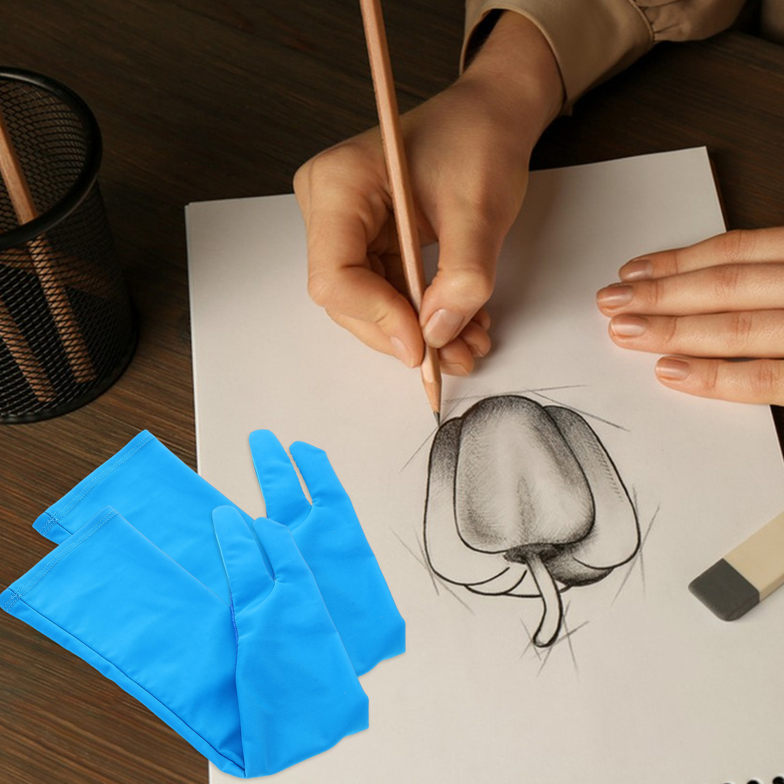 زوج من قفازات الرسم ذات الأصاب - مراجعة Drawing Glove Artist وسعره